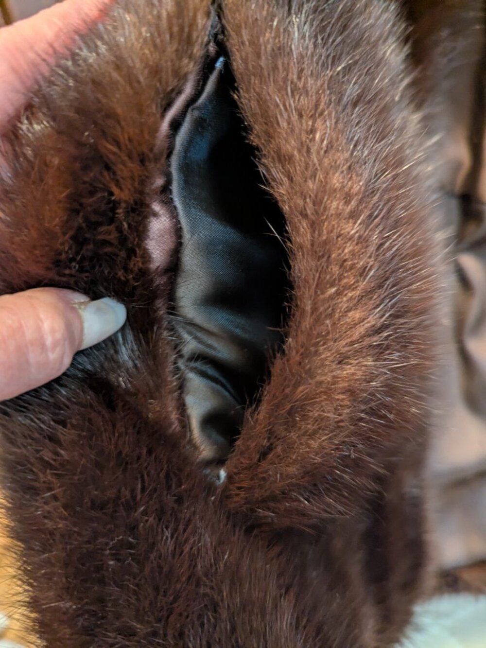 Brown Mink Fur Vest - Mitchell's Furriers - Picture 7 of 10